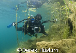 Mr T, in the shallow's. Capernwray. D200, 10.5mm. by Derek Haslam 
